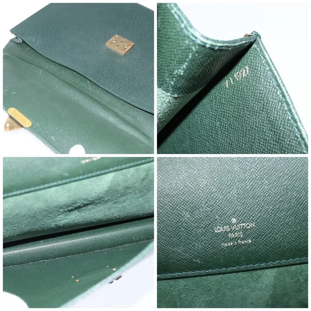LOUIS VUITTON Taiga ServietteKourad Business Bag Epicea T16786 LV Auth bs30113